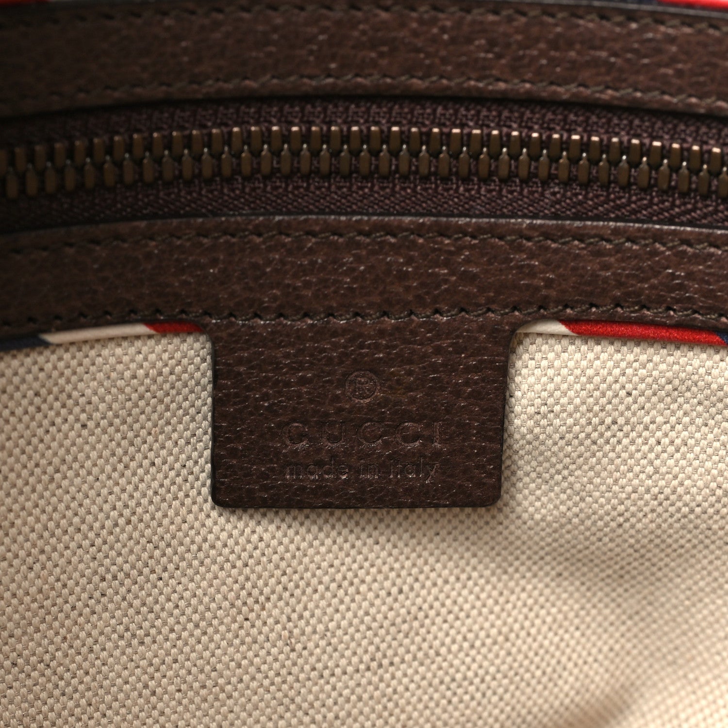 Gucci Soft GG Supreme Monogram Courrier Web Medium Flat Messenger Bag Beige New Acero Multicolor 6 of 10