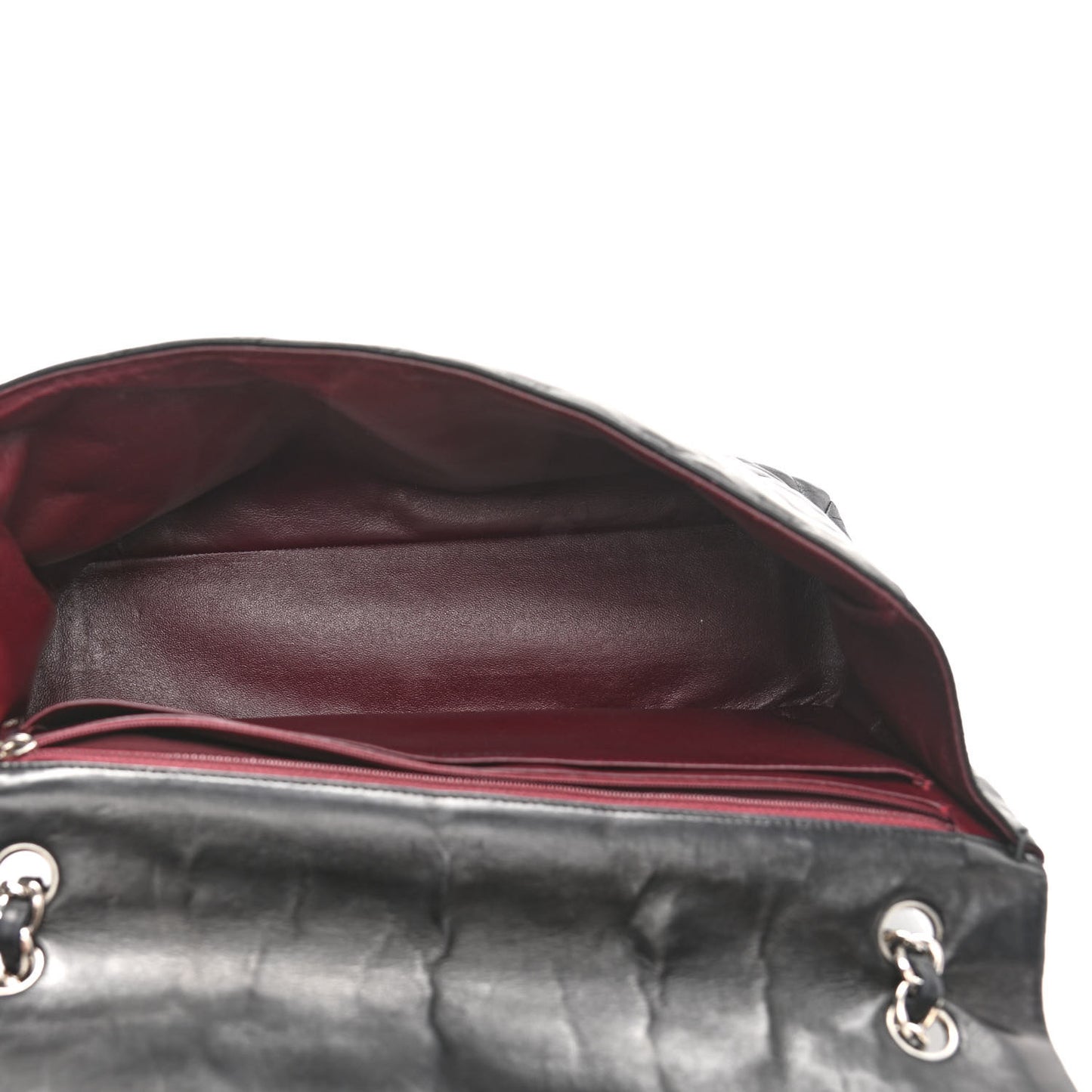 Lambskin Quilted Maxi Single Flap Black