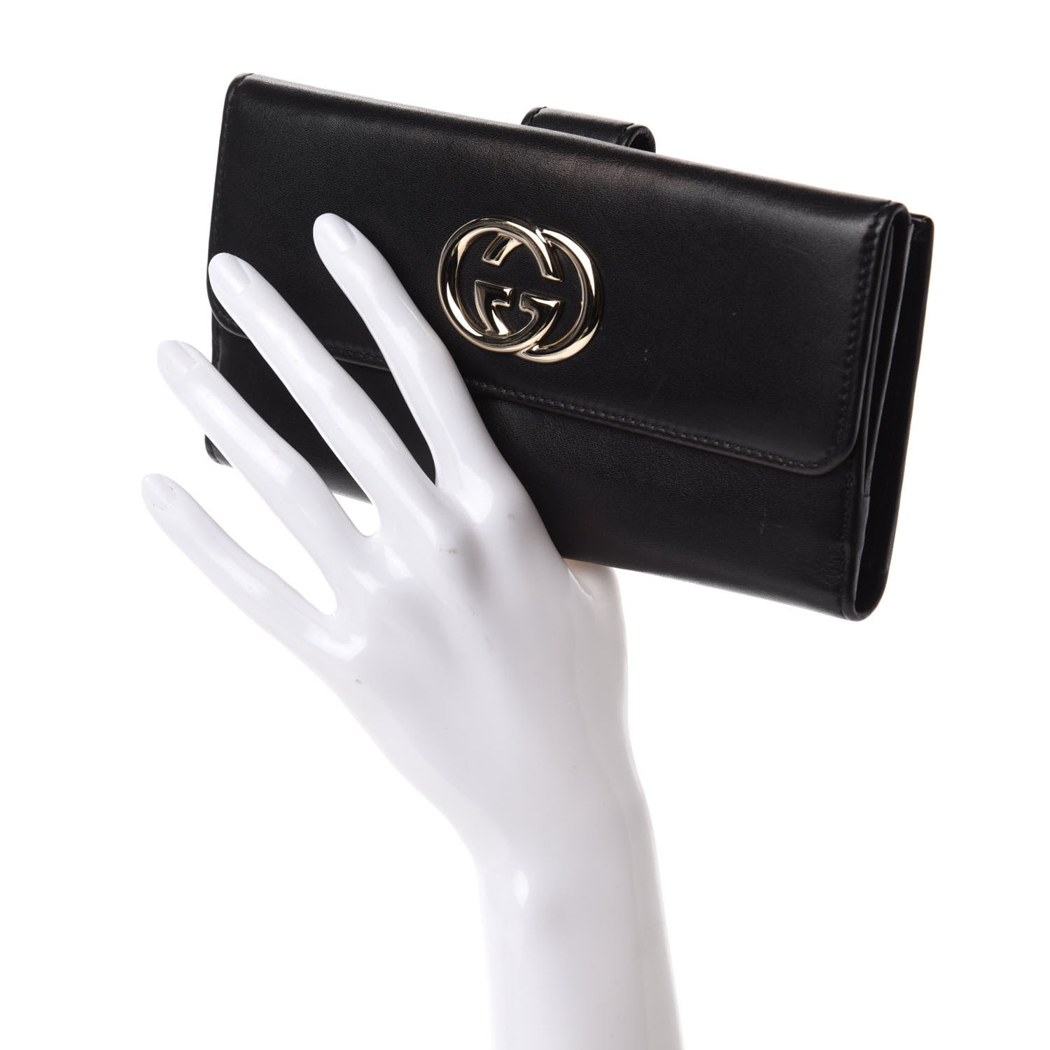 Gucci Calfskin Britt Continental Wallet Brown 2 of 7