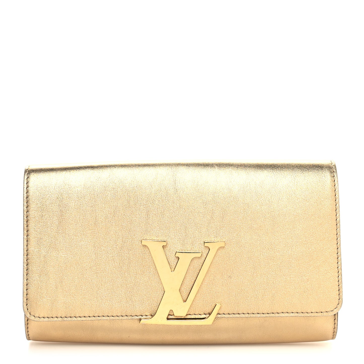 Calfskin Neo Sobe Louise EW Clutch Gold