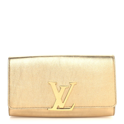 Louis Vuitton Calfskin Neo Sobe Louise EW Clutch Gold 1 of 12