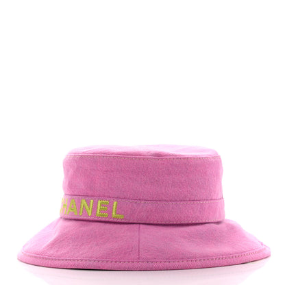 Chanel Denim Logo Bucket Hat M Pink Yellow 4 of 9