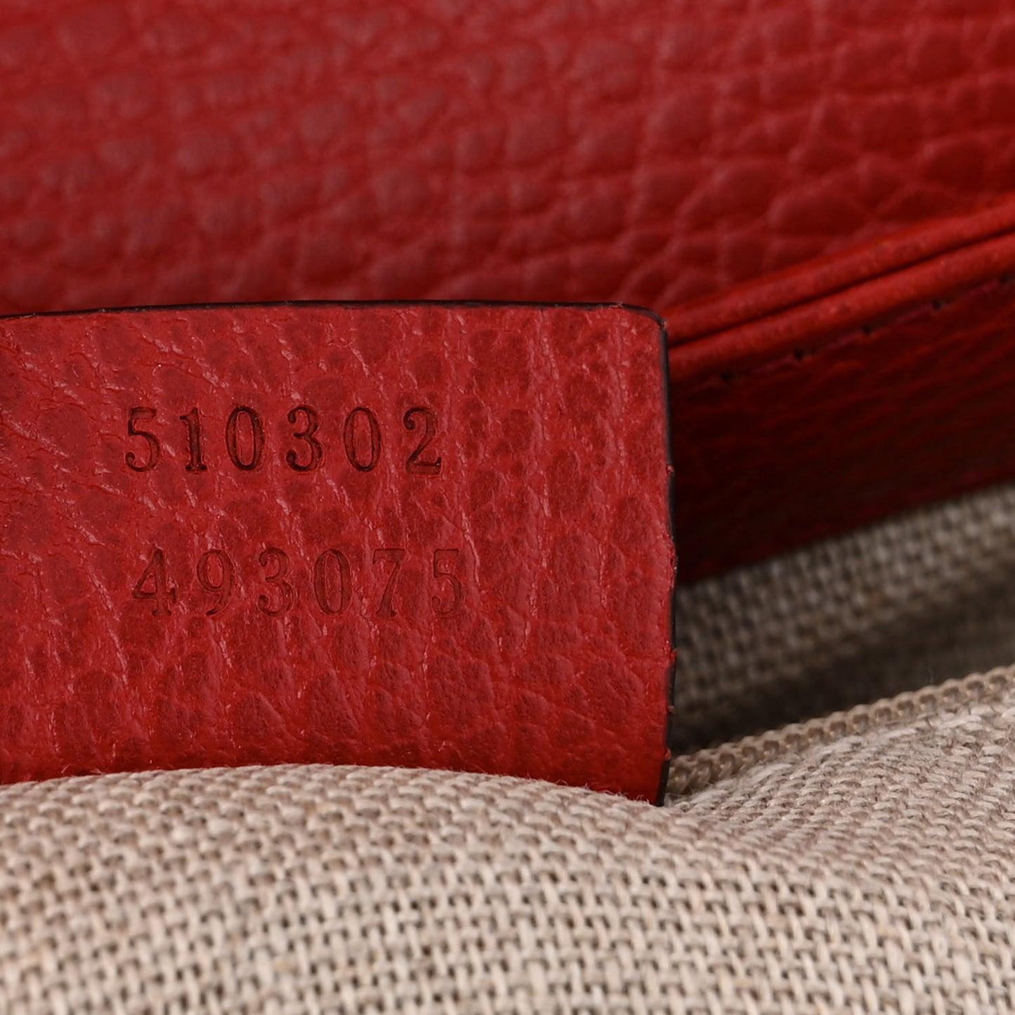 Dollar Calfskin Interlocking G Top Handle Shoulder Bag Red