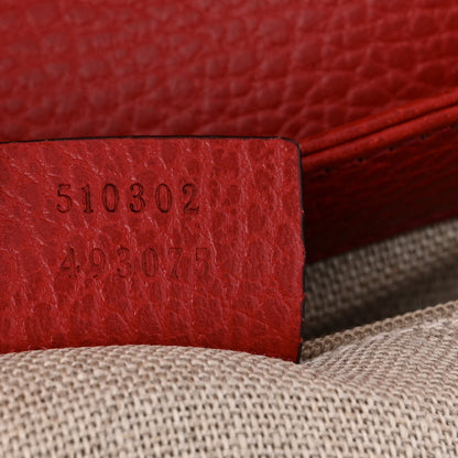 Gucci Dollar Calfskin Interlocking G Top Handle Shoulder Bag Red 7 of 11