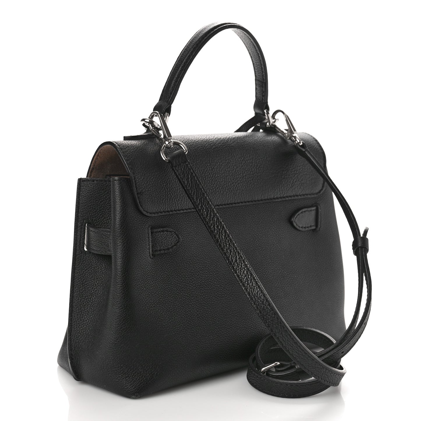 Soft Calfskin My Lockme Top Handle Black