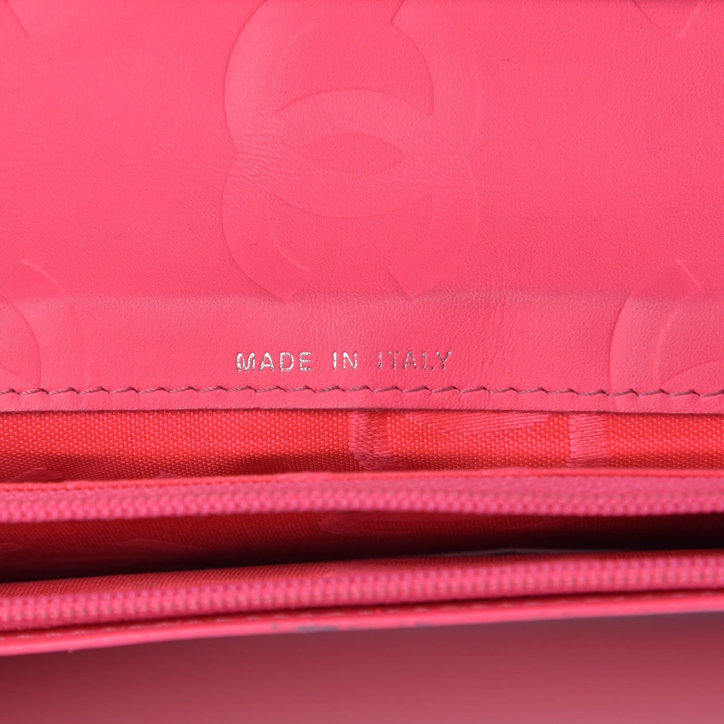 Calfskin Quilted Cambon Yen Wallet Black