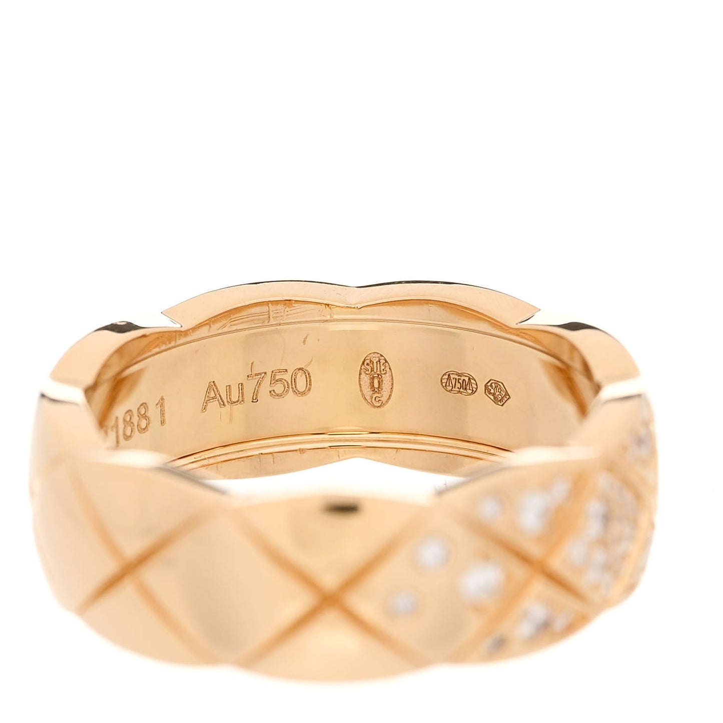 18K Yellow Gold Diamond Small Coco Crush Ring 52 6