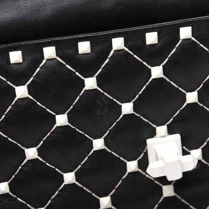 Valentino Garavani Lambskin Medium Free Rockstud Spike Shoulder Bag Black 16 of 23