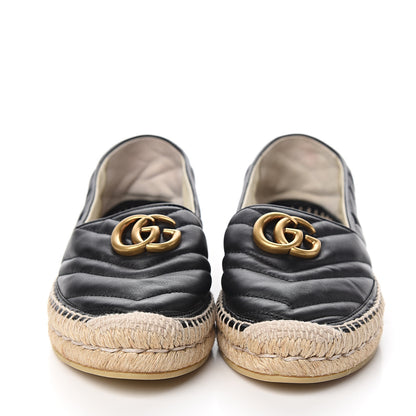 Gucci Nappa Matelasse GG Marmont Espadrilles 38.5 Black 2 of 9
