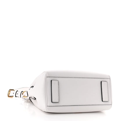 Versace Calfskin Medium La Medusa Top Handle Handbag Optical White 4 of 9