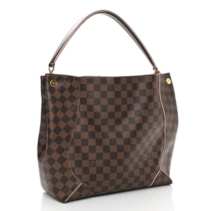 Louis Vuitton Damier Ebene Caissa Hobo Rose Ballerine 3 of 13