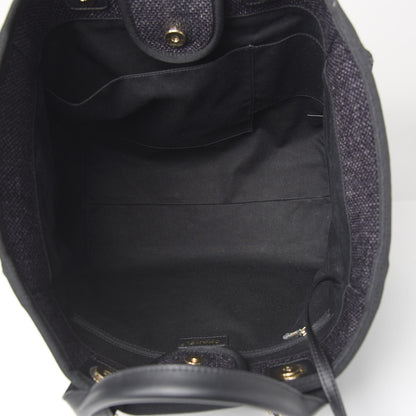 Chanel Woven Straw Raffia Medium Deauville Tote Black 4 of 9