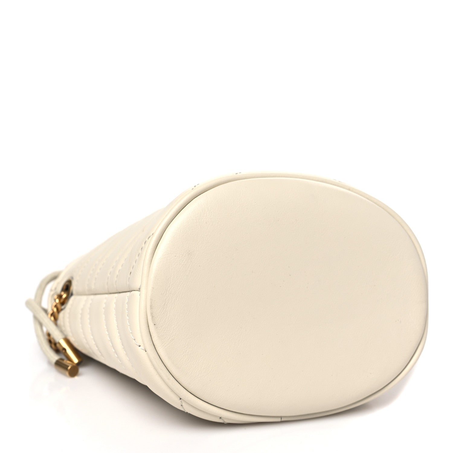 Gucci Calfskin Matelasse Mini GG Marmont 2.0 Bucket Bag White 4 of 8