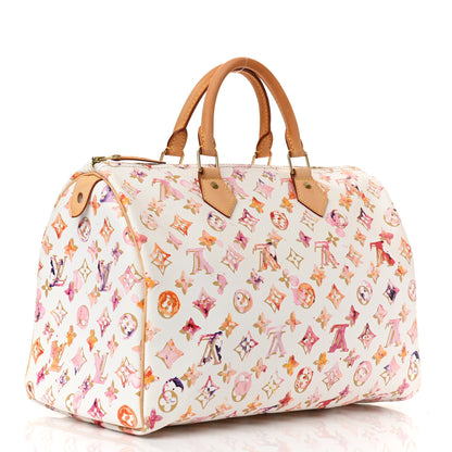 Louis Vuitton Watercolor Aquarelle Speedy 35 White 3 of 10