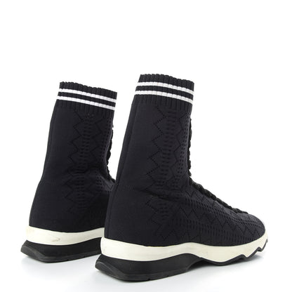Fendi Stretch Knit Womens Sock Sneakers 37 Black 4 of 9