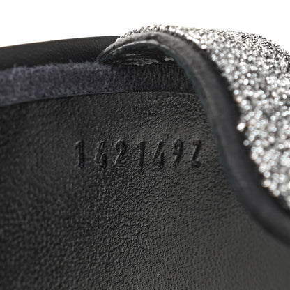 Hermes Suede Goatskin Crystal Powder Oran Sandals 36.5 Black 8 of 8