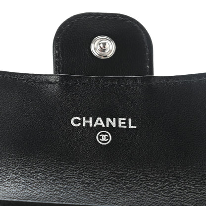 Chanel Lambskin Quilted Flap Card Holder Wallet Black 6 of 12