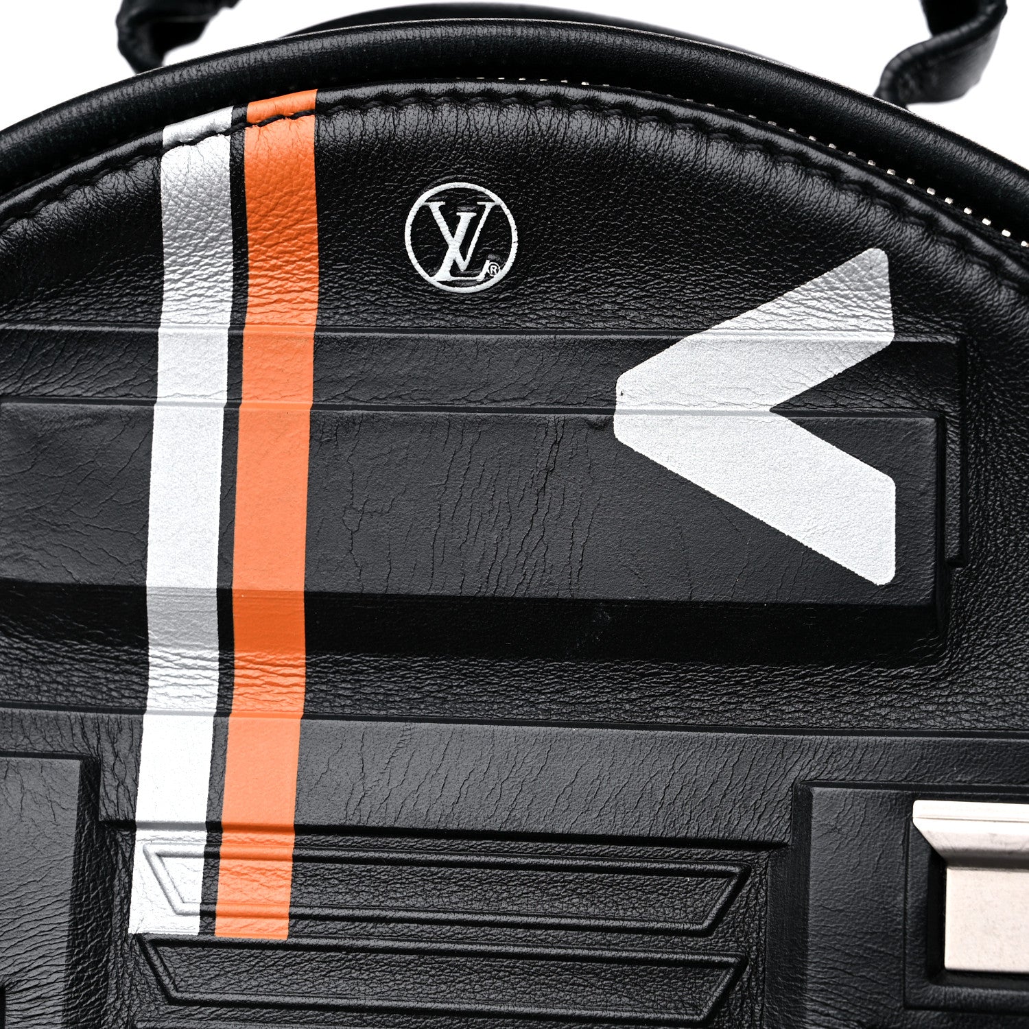 Louis Vuitton Lambskin Spaceship Embossed Palm Springs Backpack PM Black 10 of 10