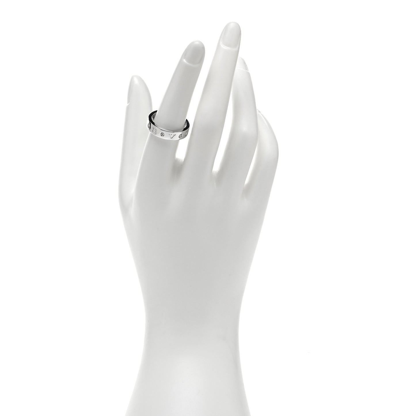 18K White Gold 7 Diamond B.Zero1 Essential Band Ring 55 7.25