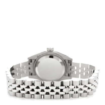 Rolex Stainless Steel 18K White Gold 26mm Oyster Perpetual Datejust Watch Black 179174 3 of 5