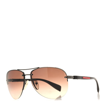 Prada Metal Aviator Sunglasses Black 1 of 5