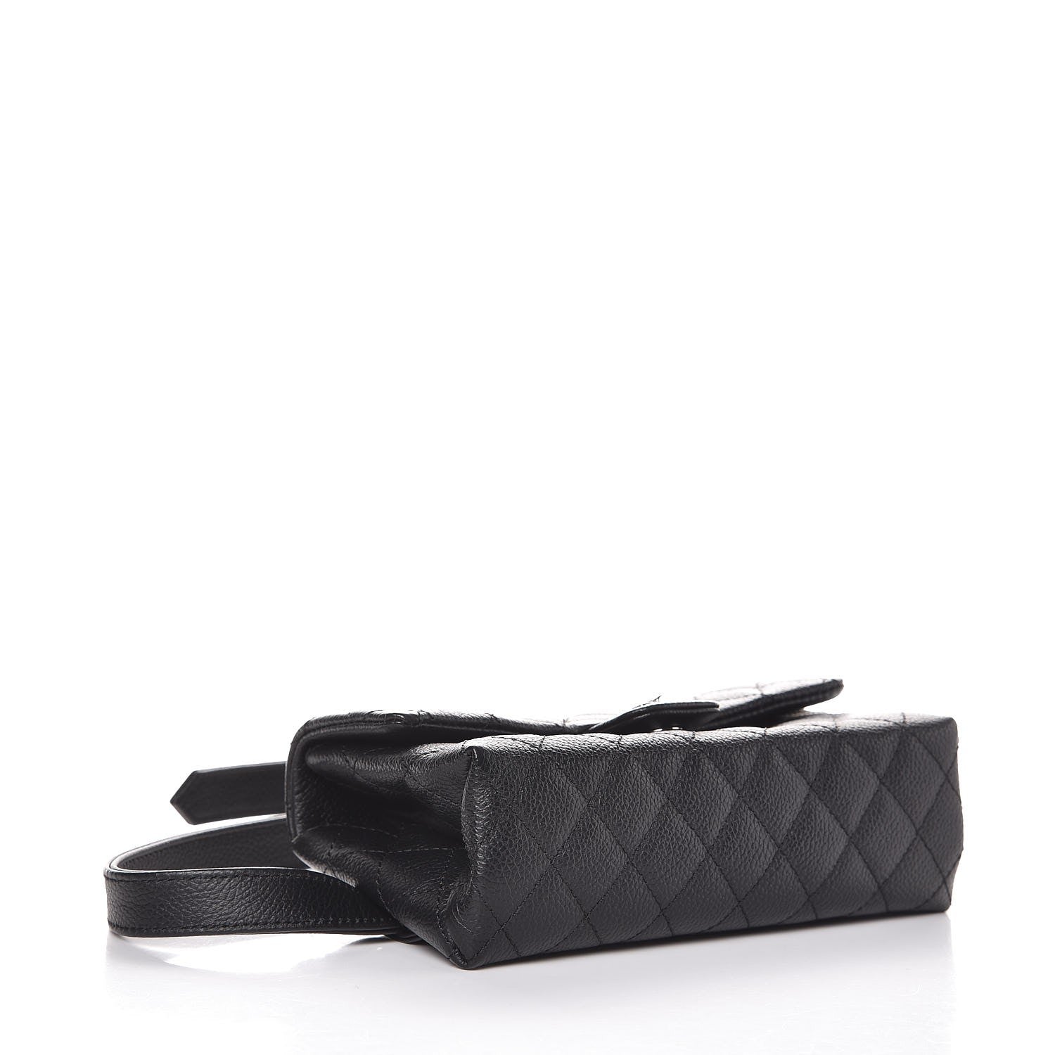 Chanel Grained Calfskin Quilted 2.55 Reissue Flap Belt Bag Clutch Black 4 of 7