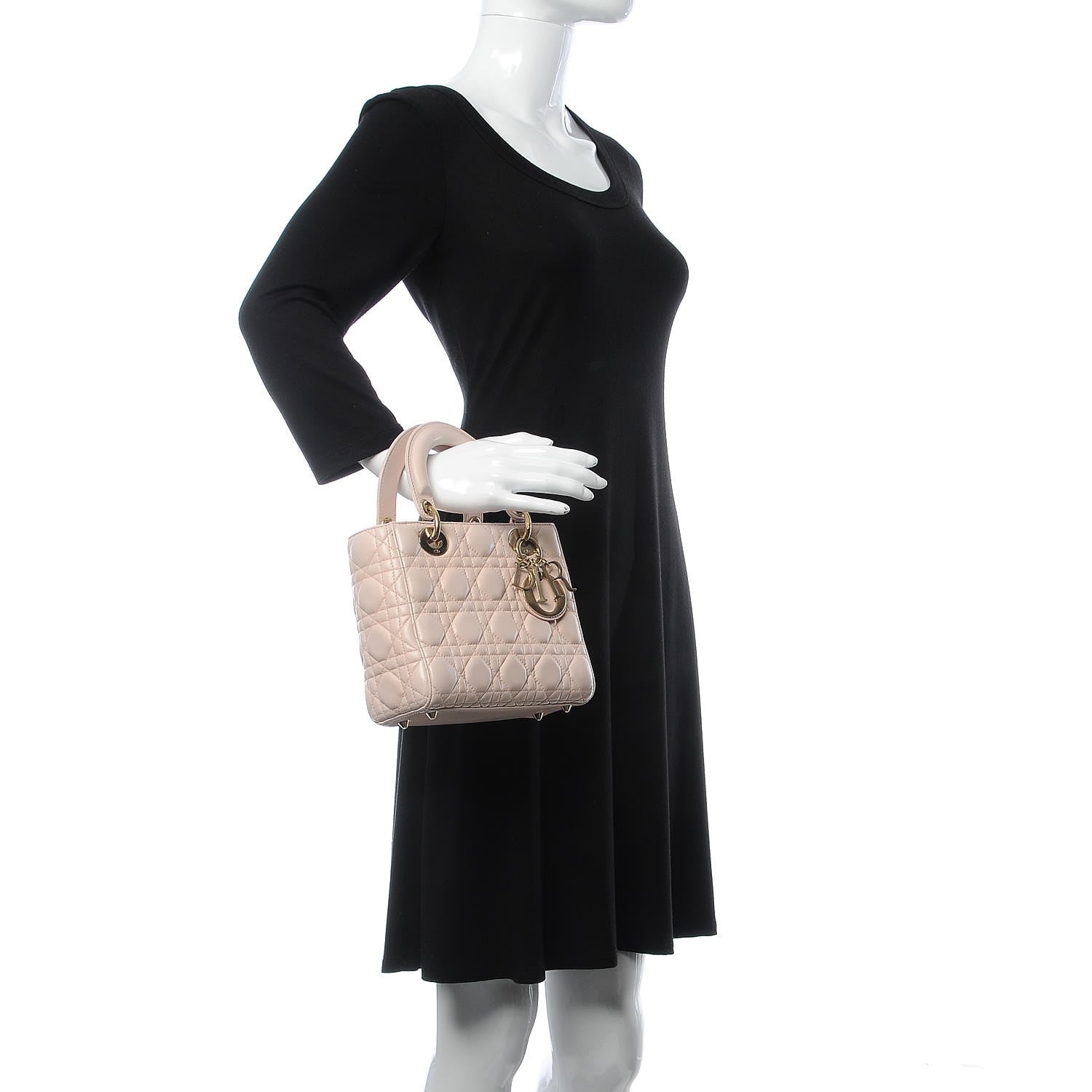 Christian Dior Lambskin Cannage Small Lucky Badges My Lady Dior Pink 2 of 8