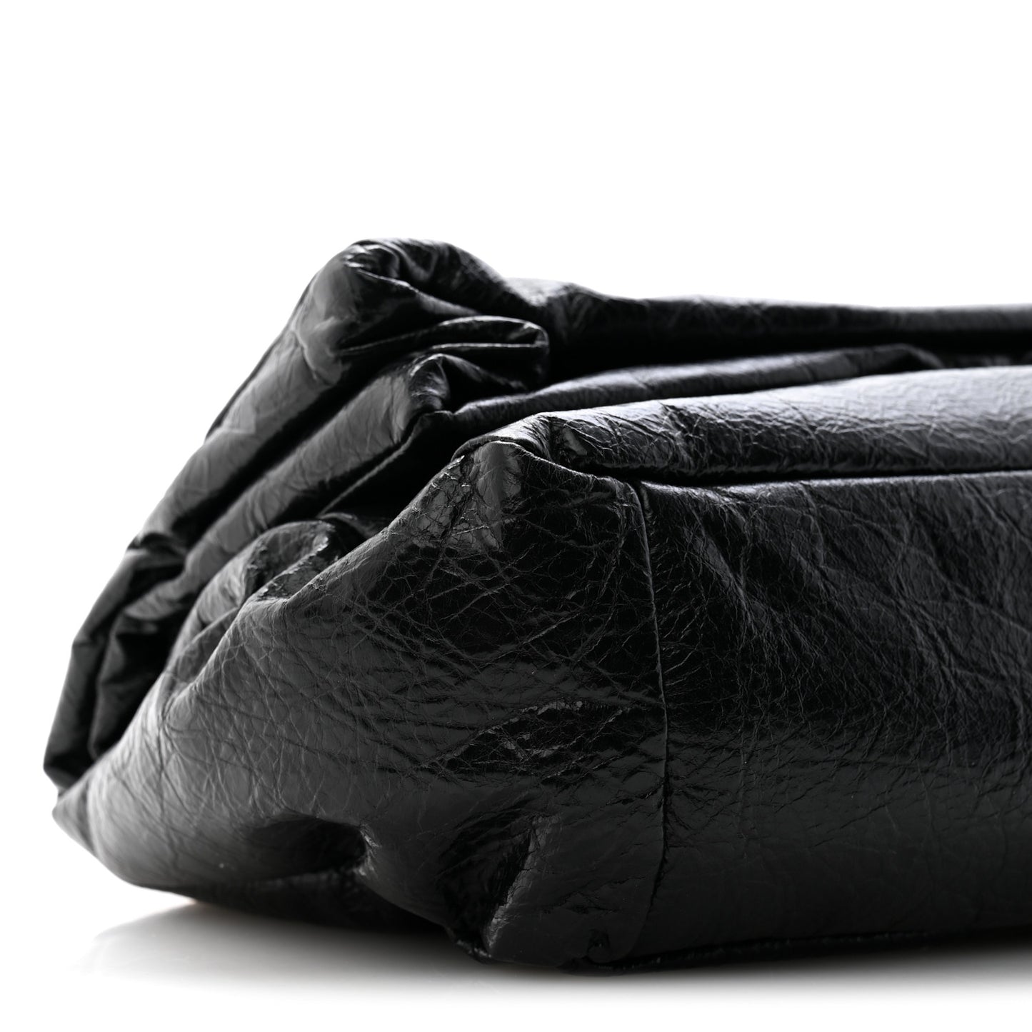 Arena Calfskin Small Monaco Chain Shoulder Bag Black