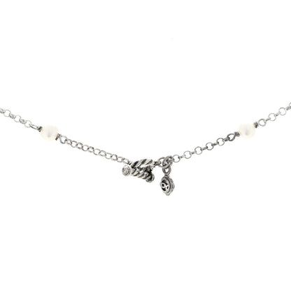 David Yurman Sterling Silver Freshwater Pearl Bead Chain Necklace 4 of 4