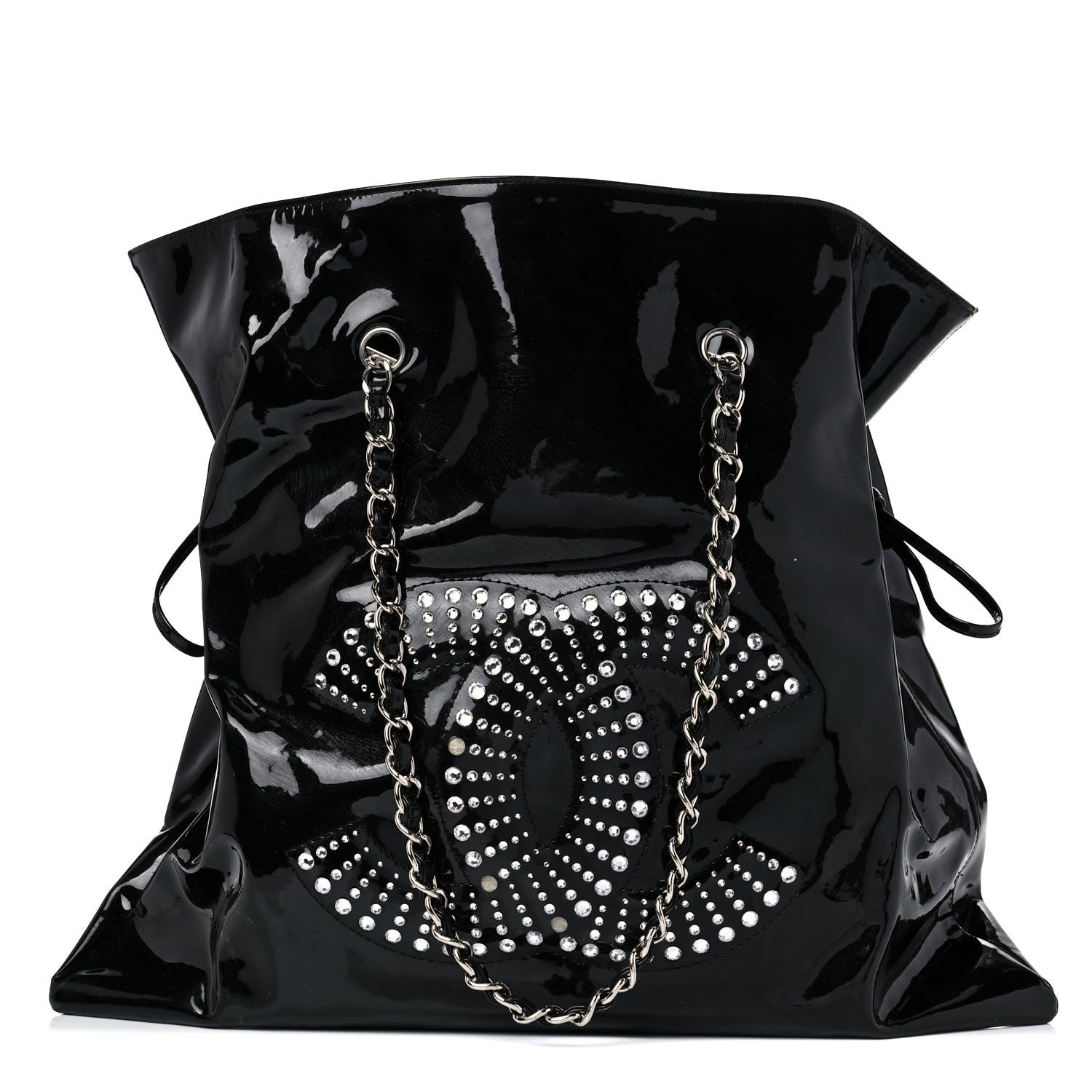 Chanel Patent Crystal Strass Bonbons Tote Black 1 of 12