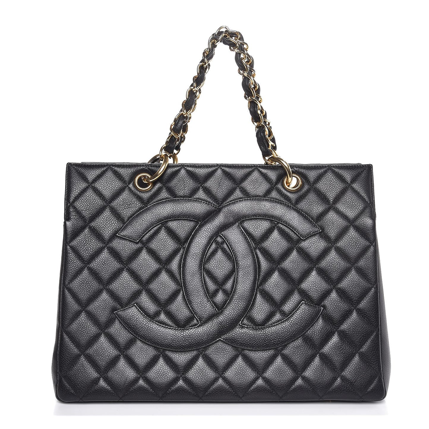 Caviar Quilted Grand Shopping Tote GST Black