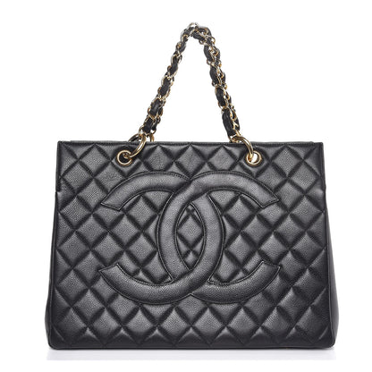 Chanel Caviar Quilted Grand Shopping Tote GST Black 1 of 15