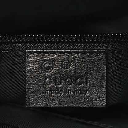 Gucci Techno Canvas Selleria Calfskin Web Small Flat Messenger Bag Black 6 of 9