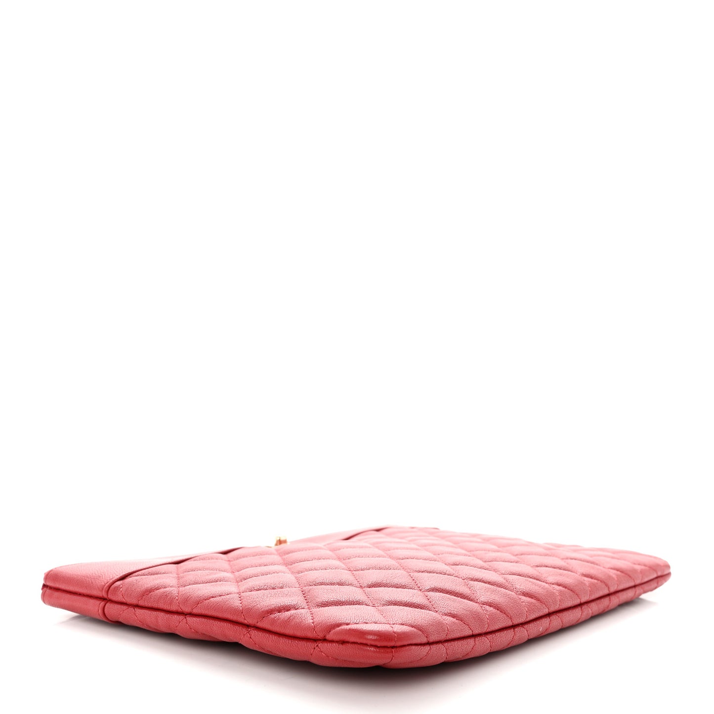 Sheepskin Quilted Medium Vintage Mademoiselle Cosmetic Case Red