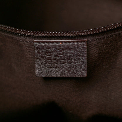 Gucci Nylon Monogram Extra Large Satchel Dark Brown 6 of 13