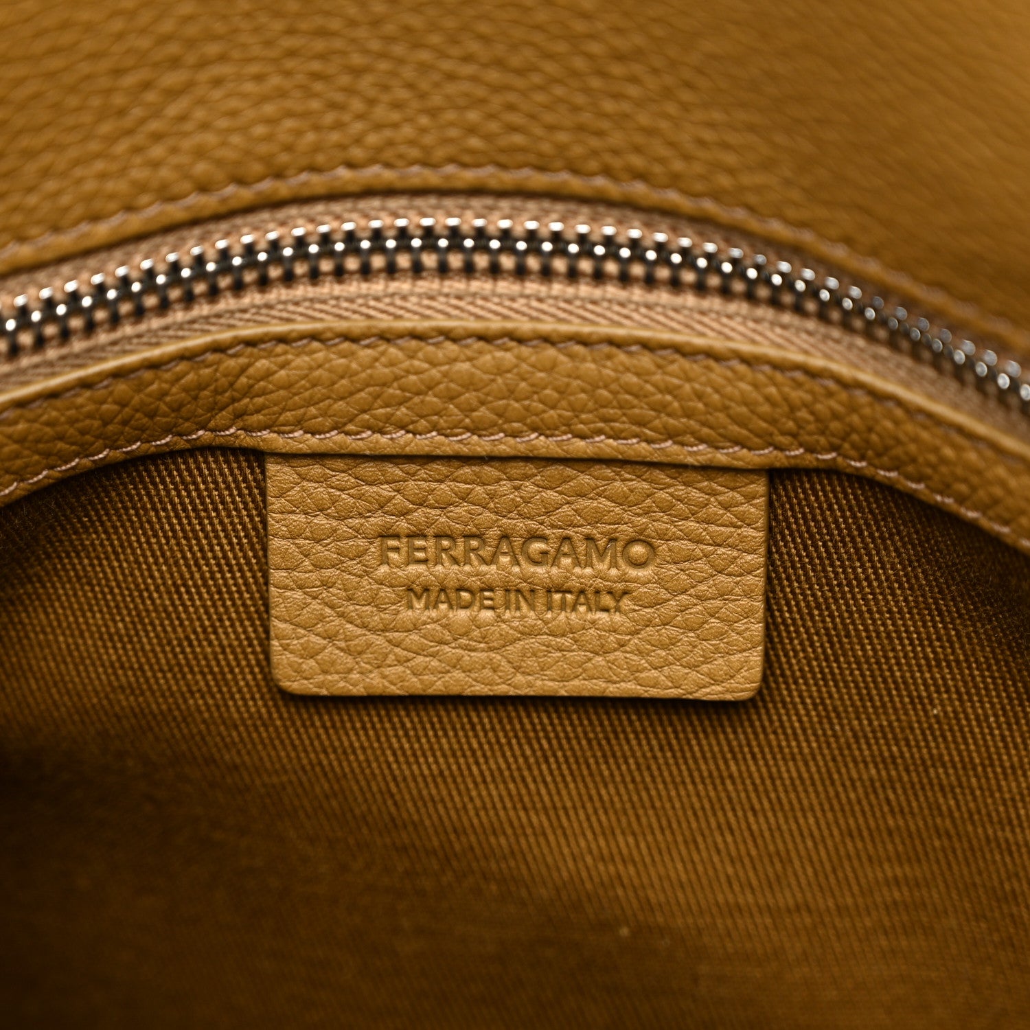 Salvatore Ferragamo Calfskin Hug Tote Bag Testa Di Moro 5 of 9