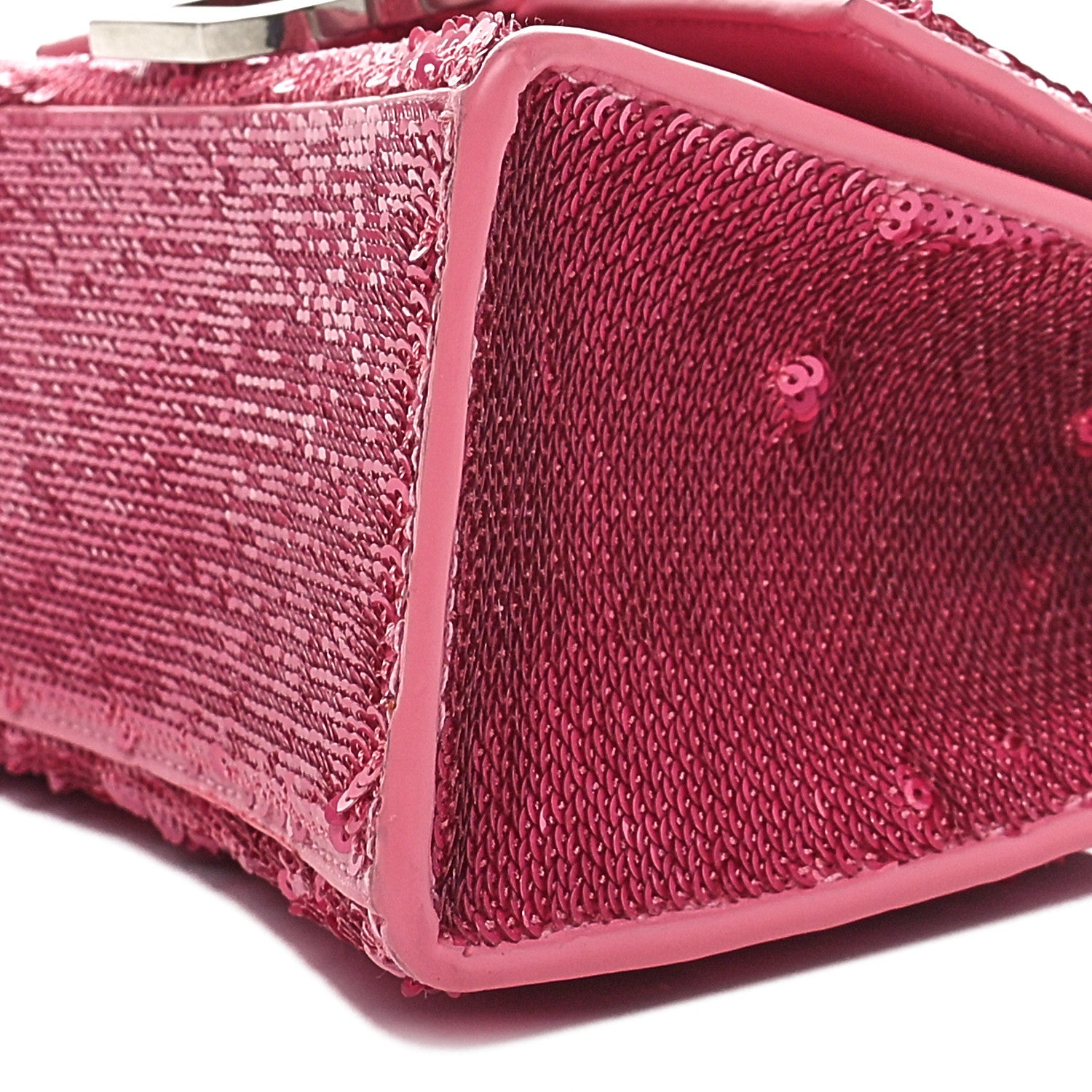 Balenciaga Sequin Hourglass Top Handle Bag XS Pink 11 of 11