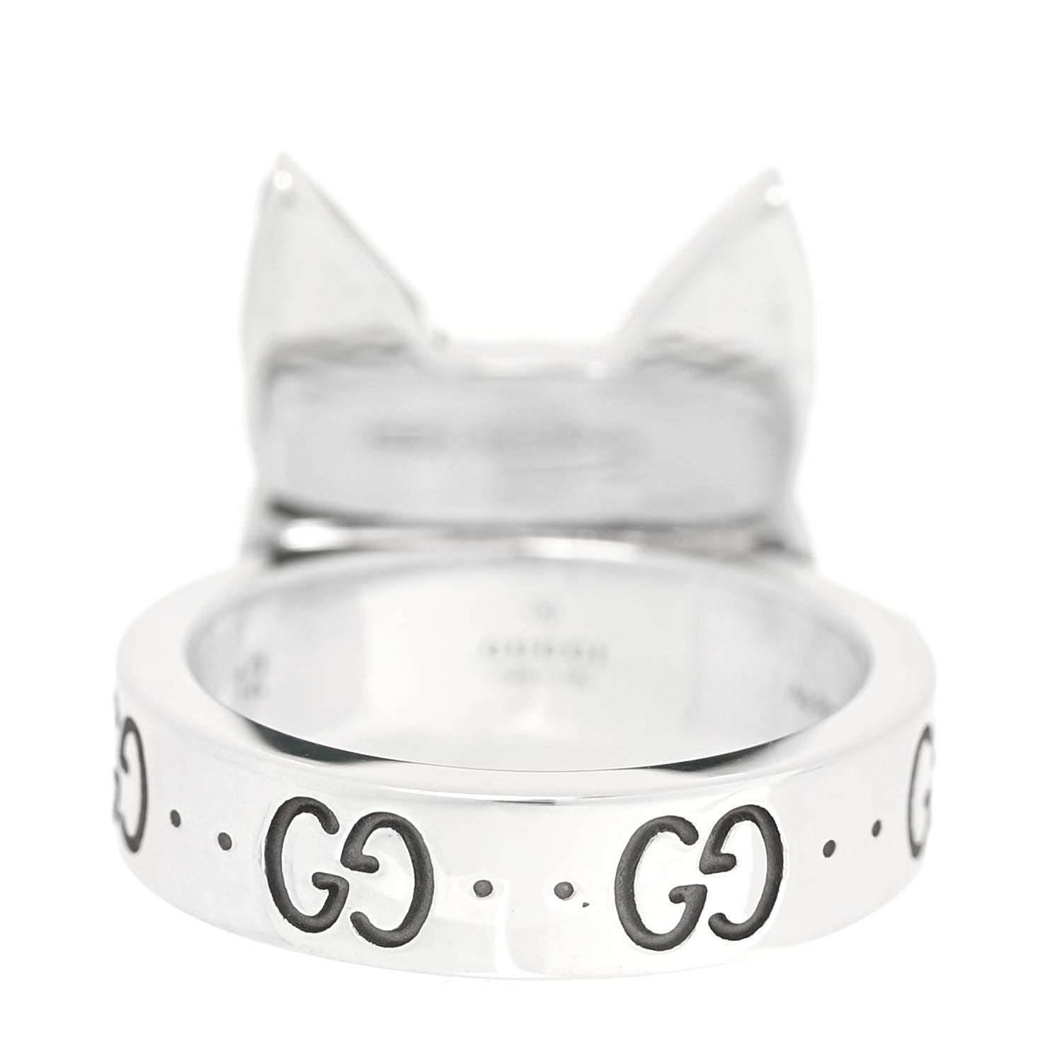 Gucci Sterling Silver Enamel Bosco Ring 52 6 3 of 8