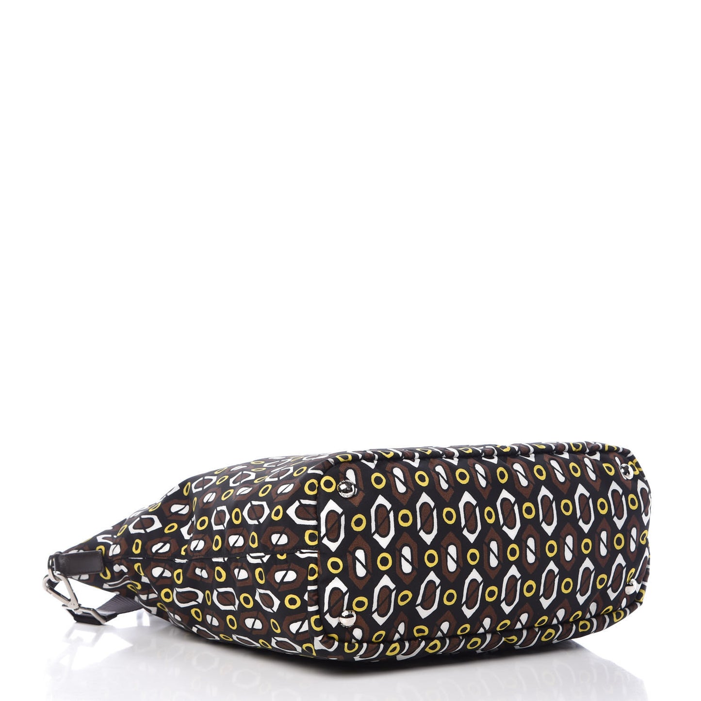 Tessuto Stampato Nylon Saffiano Print Tote Cacao