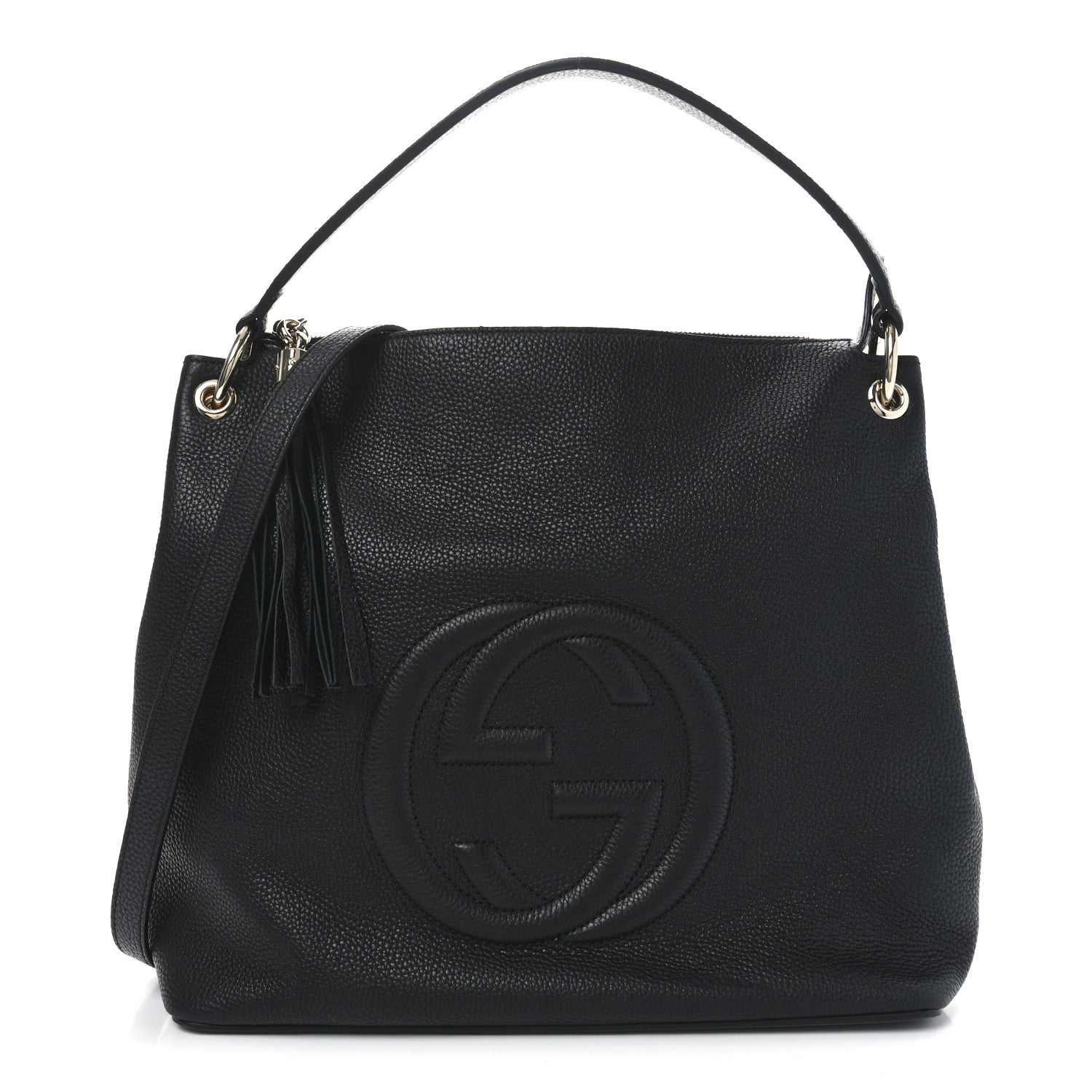 Gucci Pebbled Calfskin Large Soho Hobo Black 1 of 11