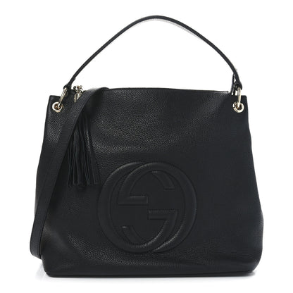 Gucci Pebbled Calfskin Large Soho Hobo Black 1 of 11