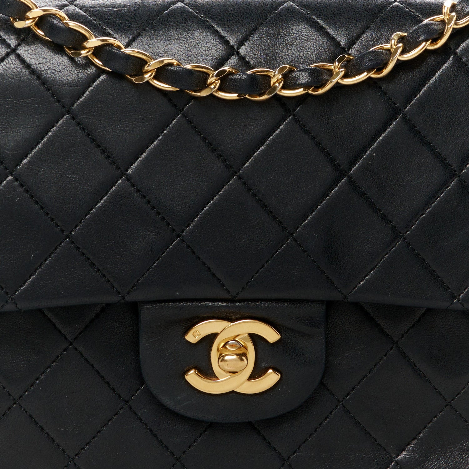 Chanel Lambskin Quilted Small Double Flap Black 10 of 14