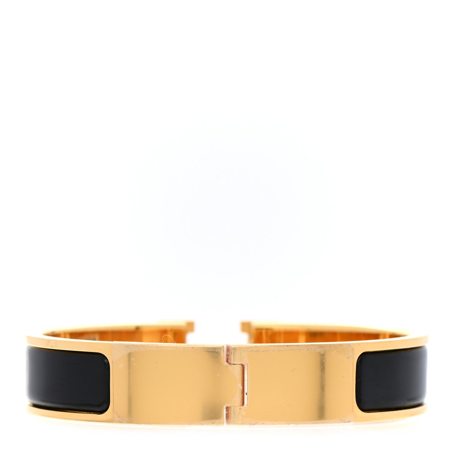 Enamel Narrow Clic Clac H Bracelet PM Black