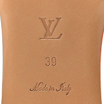 Louis Vuitton Lambskin Embossed Monogram Revival Flat Mules 39 Orange 7 of 9