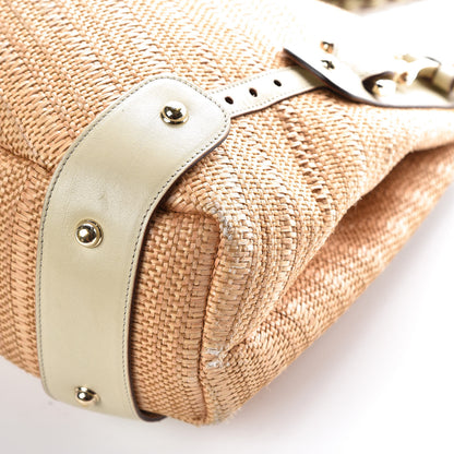 Gucci Straw Medium Pelham Shoulder Bag Off White 15 of 28