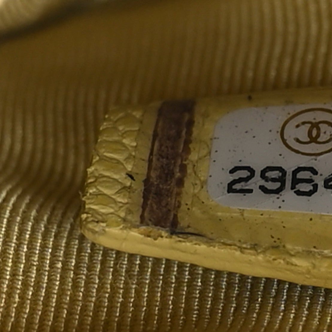 Chanel Caviar Quilted Small Pouch Light Yellow 6 of 8