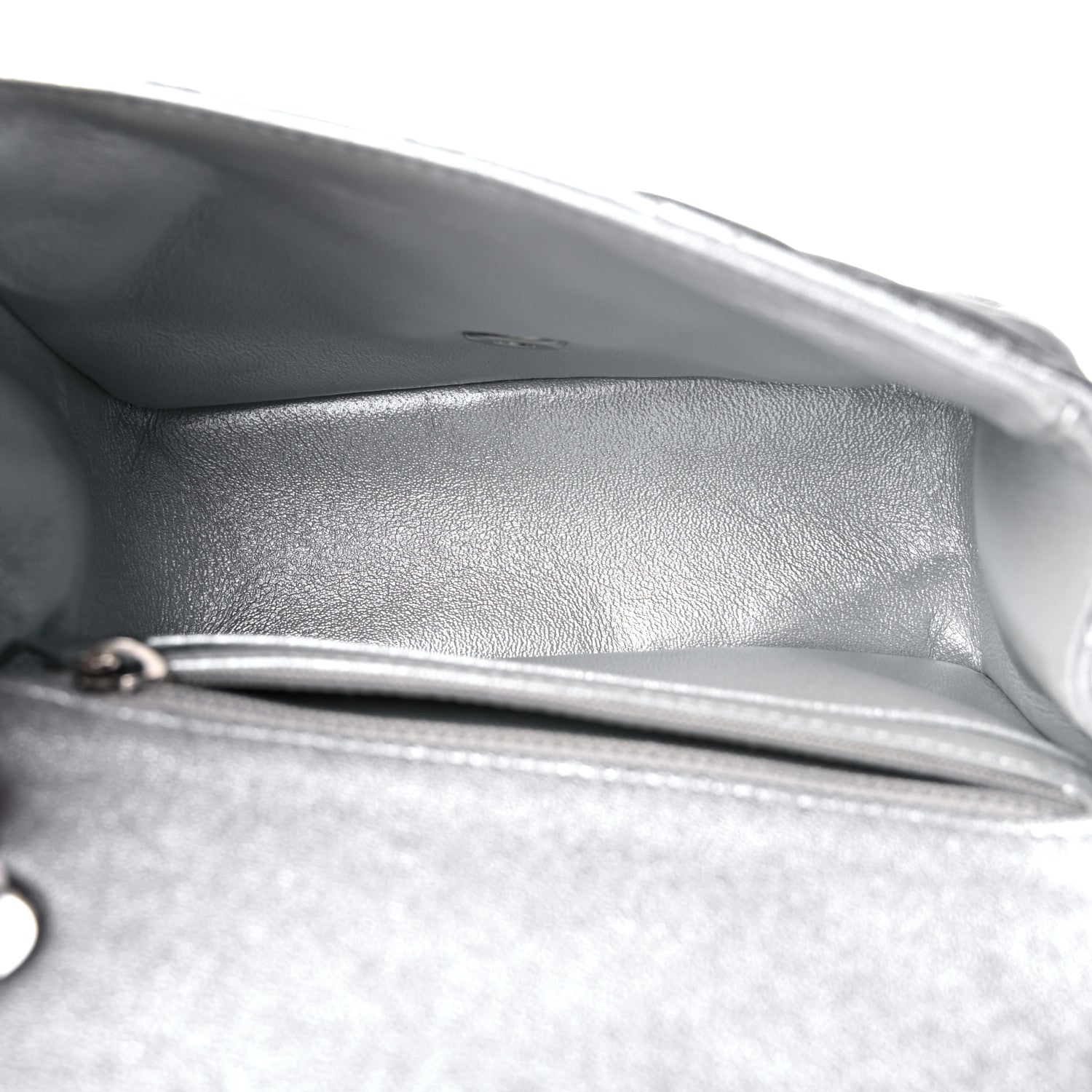 Chanel Metallic Lambskin Quilted Mini Square Flap Silver 5 of 11
