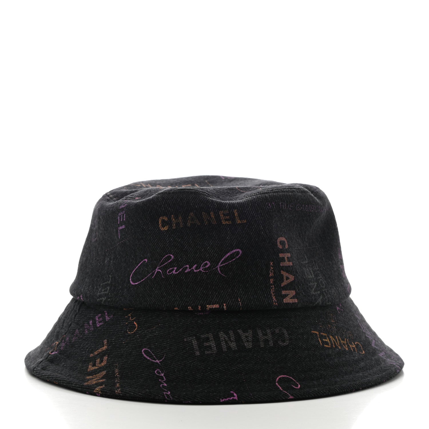 Chanel Denim Mood Cloche Bucket Hat M Black 3 of 8