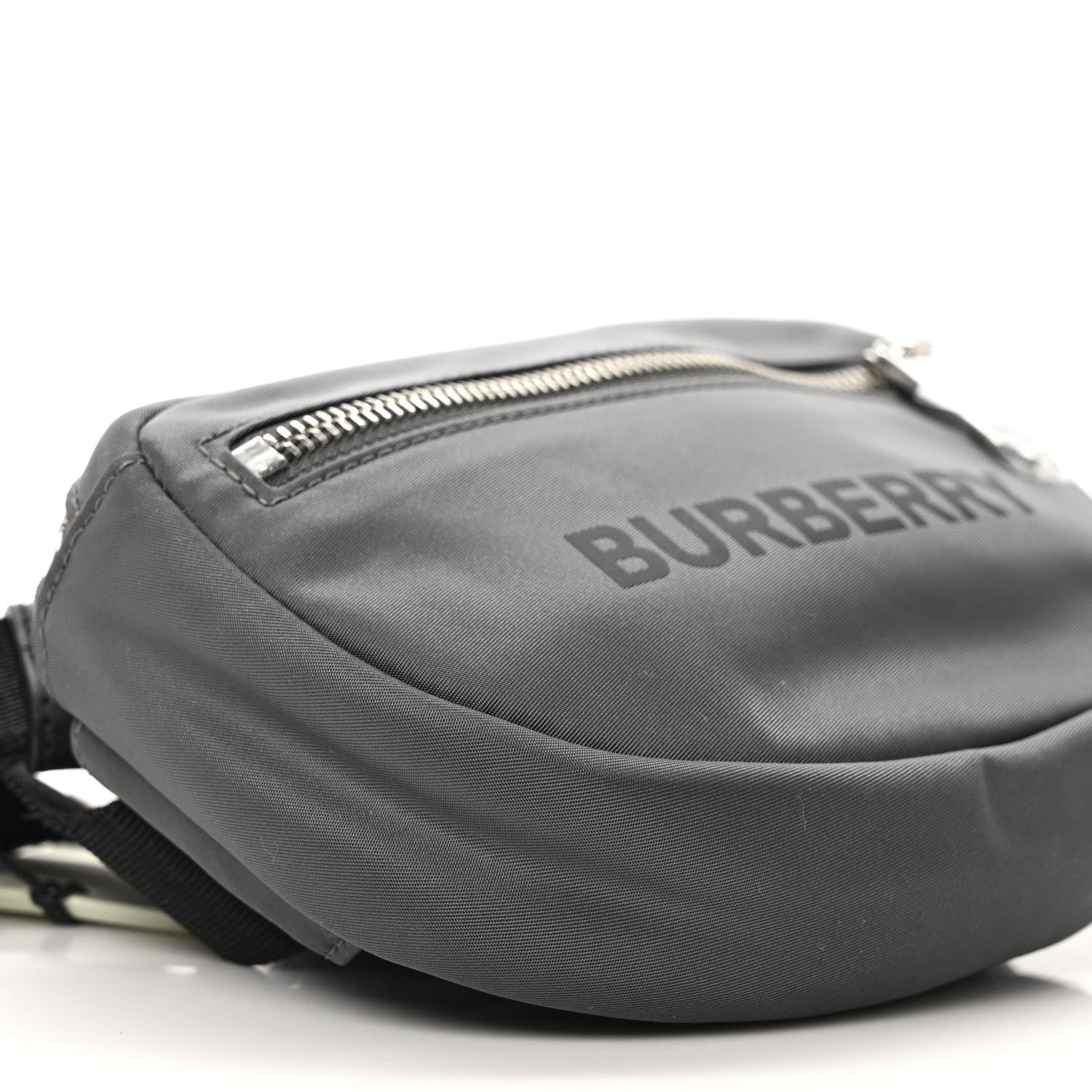 Burberry Econyl Logo Print Small Cannon Bum Bag Charcoal Grey 8 of 9