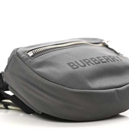 Burberry Econyl Logo Print Small Cannon Bum Bag Charcoal Grey 8 of 9